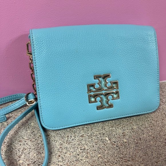 Tory Burch Women's Small Britten Pebbled Leather Combo Crossbody Bag - Picture 4 of 5